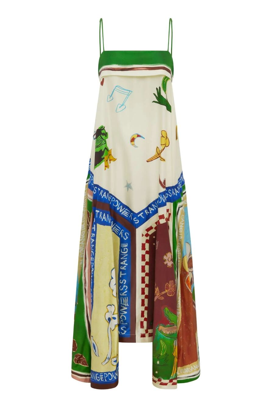 Alemais tangible love silk midi dress